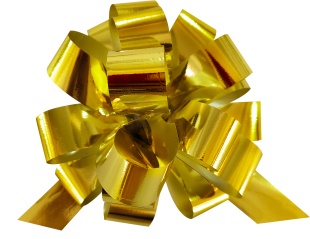 Бант Шар, Золото, Металлик, 10 см, 1 шт. в упак. 