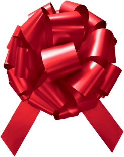 Бант Шар, Красный, Матовый металл, 36 см, 1 шт. в упак. 